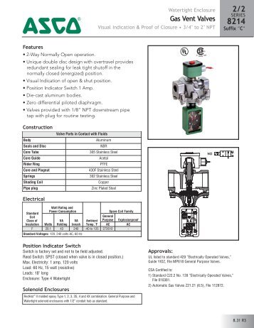 8214 ^ - ASCO Valve Net