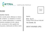 cartolina autolettura ETRA - Etra Spa