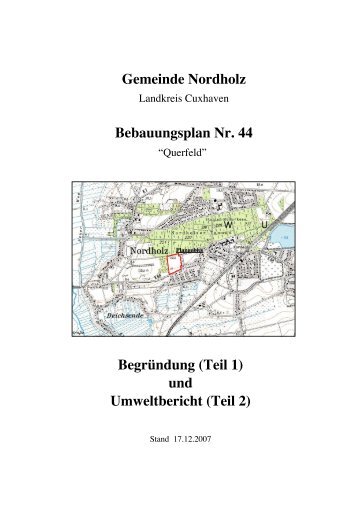 B-Plan 44 BegrÃ¼ndung - Brockplan.de