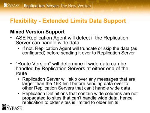 Replication Server Presentation - Sybase