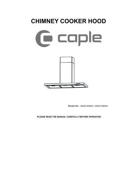caple chimney hood
