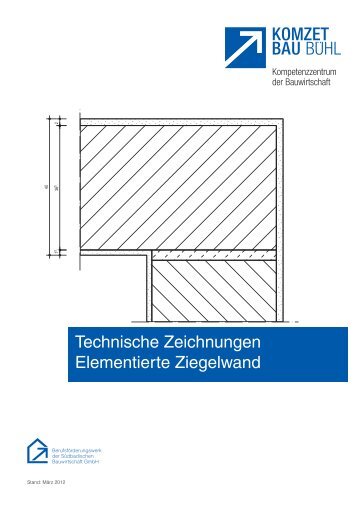 Technische Zeichnungen Elementierte Ziegelwand