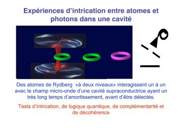 Electrodynamique des systÃ¨mes simples