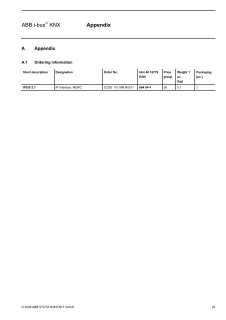 ABB i-bus KNX IP Interface IPS/S 2.1