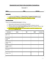 Assessment and Hand Instrumentation Competency