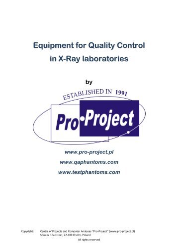 Equipment for Quality Control in X-Ray laboratories - EU Gateway ...