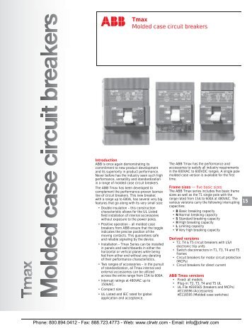 ABB Tmax Molded Case Circuit Breakers