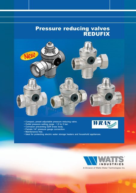 Pressure reducing valves REDUFIX - Watts Industries