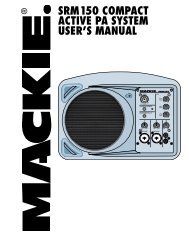 SRM150 Compact Active PA System User's Manual - Pro Music