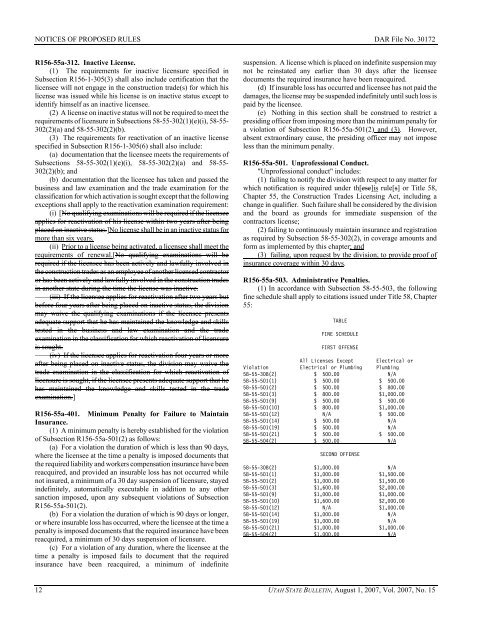 Vol. 2007, No. 15 (08/01/2007) PDF - Administrative Rules - Utah.gov