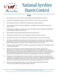 National Ayrshire Queen Contest - U.S. Ayrshire Breeders Association