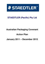 STAEDTLER (Pacific) Pty Ltd Australian Packaging Covenant Action ...