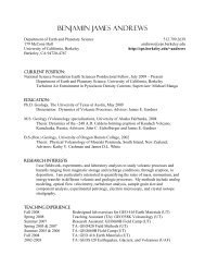 PDF version of my CV. - Earth & Planetary Science, UC Berkeley