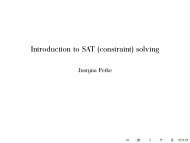 Introduction to SAT (constraint) solving - Crest