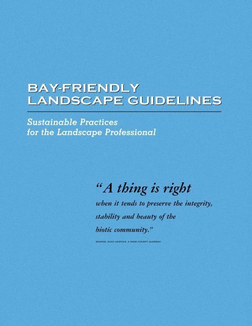 Bay-Friendly Landscape Guidelines - StopWaste.org
