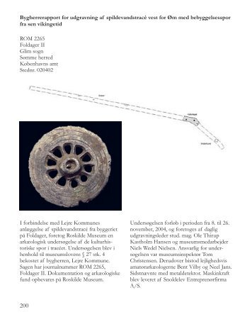 Bygherrerapport for udgravning af ... - Roskilde Museum