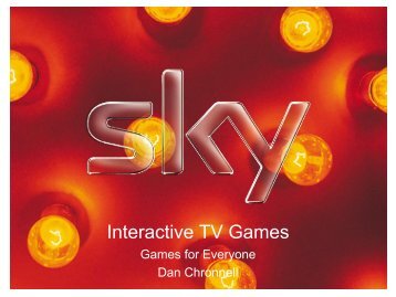 Interactive TV Games - Idate