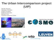The Urban Intercomparison project (UIP) - Cosmo