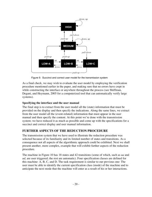 formal analysis and automatic generation of user interfaces