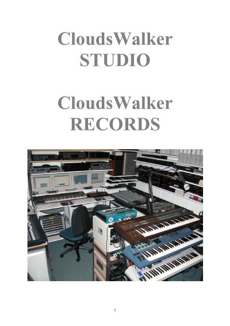 Cloudswalker STUDIO Cloudswalker RECORDS