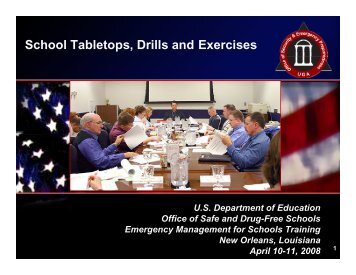 School Tabletops, Drills and Exercises - Readiness and Emergency ...