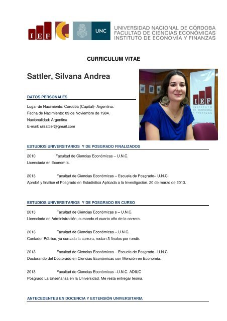 Descargar CurrÃ­culum - Instituto de EconomÃ­a y Finanzas ...