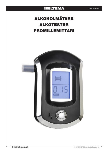 ALKOHOLMÃ„TARE ALKOTESTER PROMILLEMITTARI - Biltema