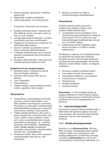 Diagnostikk og behandling av Lyme-Borreliose - Norsk Lyme ...