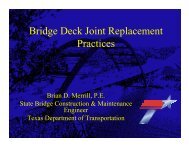 Bridge Deck Joint Replacement Practices