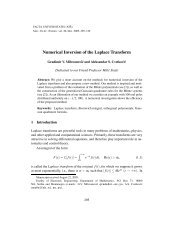 Numerical Inversion of the Laplace Transform - Mathematical ...