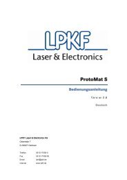 LPKF Laser & Electronics AG Osteriede 7 D-30827 Garbsen
