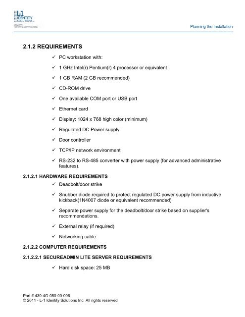 4G INSTALLATION GUIDE - Morpho