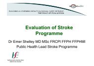 Evaluation of Stroke Programme - Institute of Public Health in Ireland