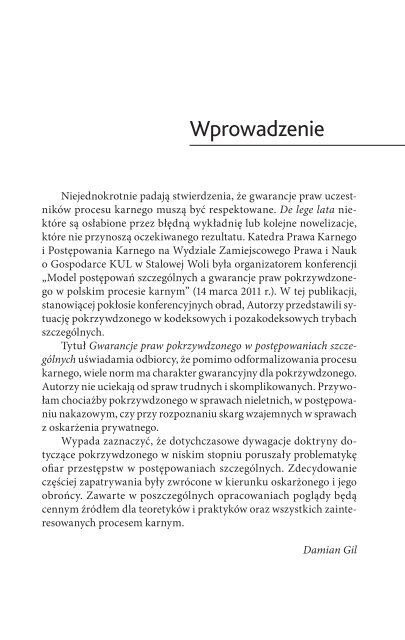 zasada domniemania niewinnoÅci w polskim procesie karnym