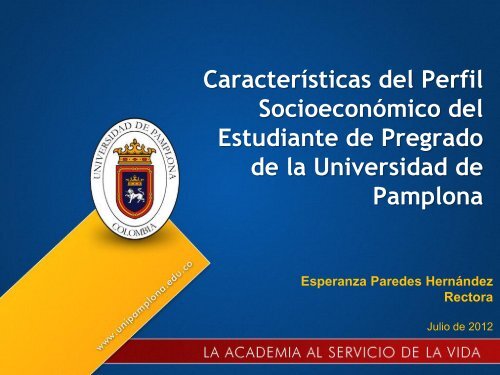 Variables SocioeconÃ³micas - Universidad de Pamplona