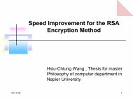 Speed Improvement for the RSA Encryption Method