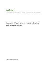 Sustainability of rural development projects in ... - sahee foundation