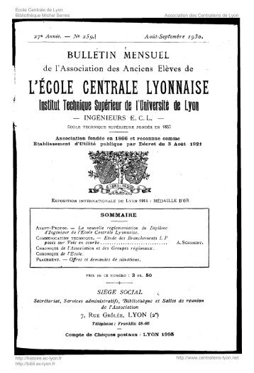 Revue Technica, annÃ©e 1930, numÃ©ro 259 - Histoire de l'Ãcole ...