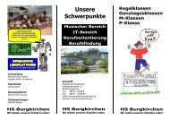 Unsere Schwerpunkte - Mittelschule Burgkirchen