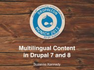 Multilingual Content in Drupal 7 and 8 - DrupalCon Munich 2012
