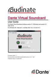 Dante Virtual Soundcard User Guide - Yamaha Commercial Audio