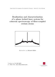 Realization of a laser system for coherent spectroscopy of fiber ...