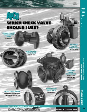 swing check - Summit Valve and Controls