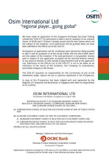 Osim International Ltd