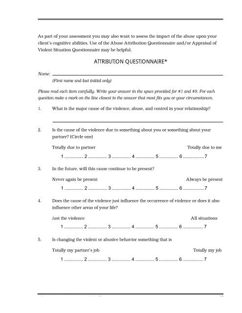 Attributional Style Questionnaire Example.pdf ATTRIBUTION QUESTIONNAIRE*