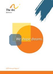 We shape dreams. - The Arc Baltimore
