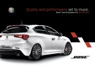 Quality and performance set to music. - Alfa Romeo