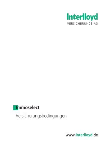 Immoselect â Versicherungsbedingungen - bei der Interlloyd