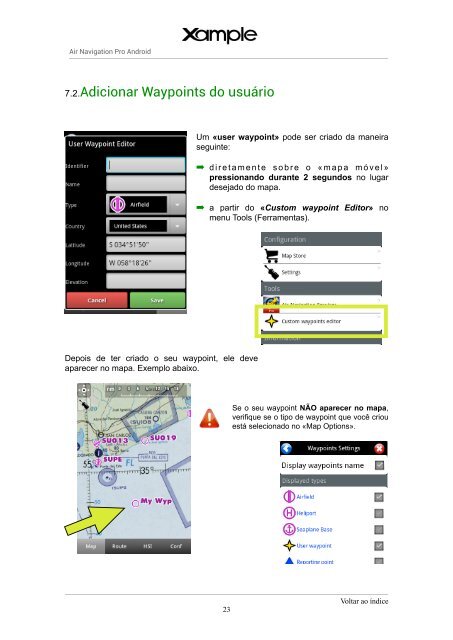 Air Navigation Pro Manual do usuÃ¡rio - Xample