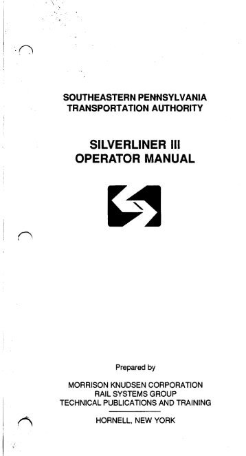 SEPTA Silverliner III Operator Manual.pdf - Multimodalways
